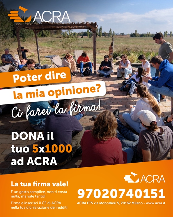 Dona il tuo 5x1000 ad ACRA